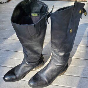 Sam Edelman Penny Tall Black Leather Riding Boots Women's 8.5M, Great condition